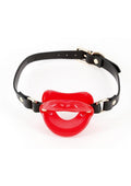 Fetish and Fashion Kourtney Silicone Ball Gag - Black/Red