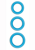 Firefly Halo Small Silicone Cock Ring - Blue/Glow In The Dark - Small