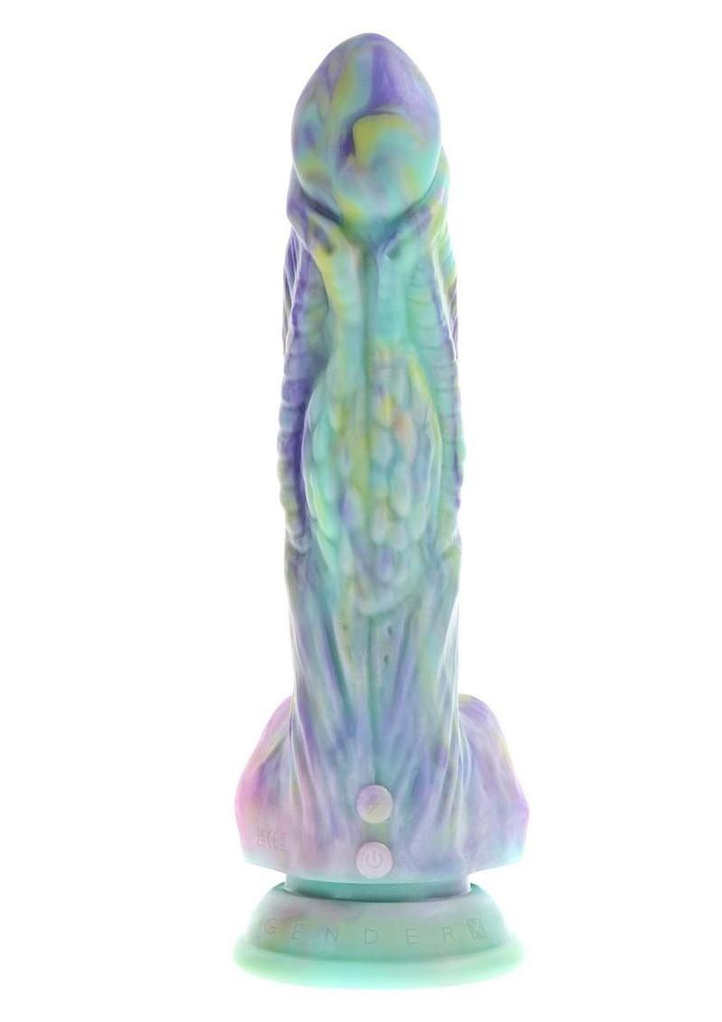 Gender X Monster's Ball Rechargeable Silicone Thrusting Vibrating Dildo with Remote