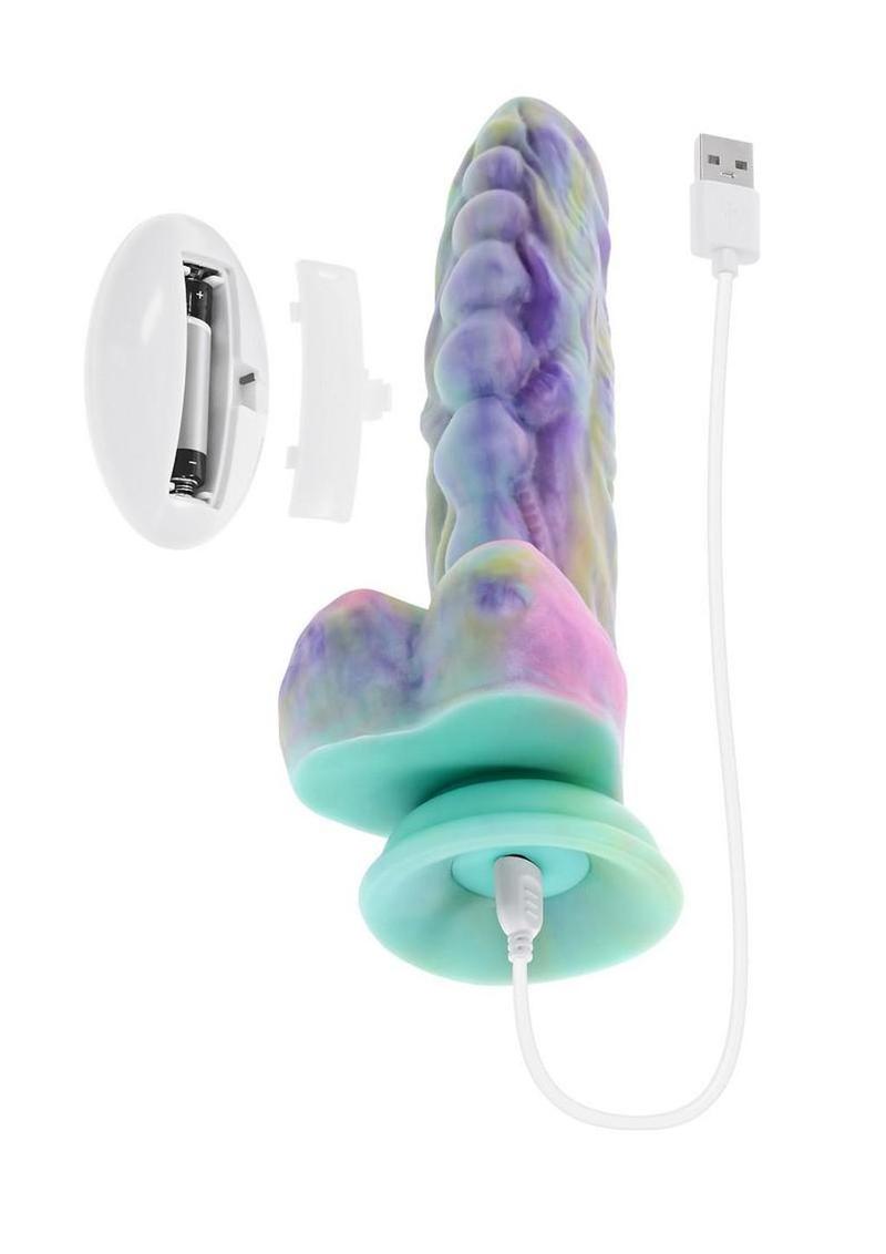 Gender X Monster's Ball Rechargeable Silicone Thrusting Vibrating Dildo with Remote