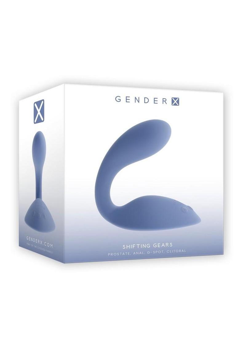 Gender X Shifting Gears Rechargeable Silicone Grind Pad Vibrator - Blue