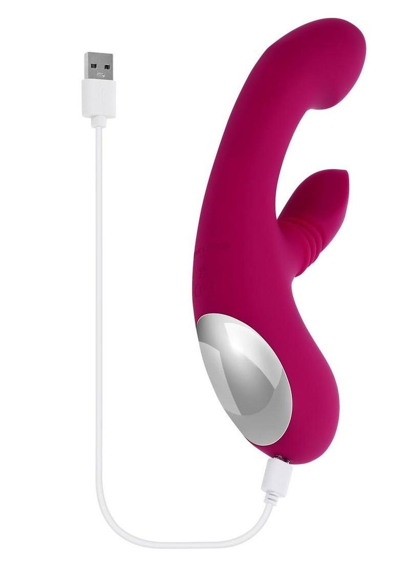 Gentle Persuasion Rechargeable Silicone Vibrator with Clitoral Stimulator