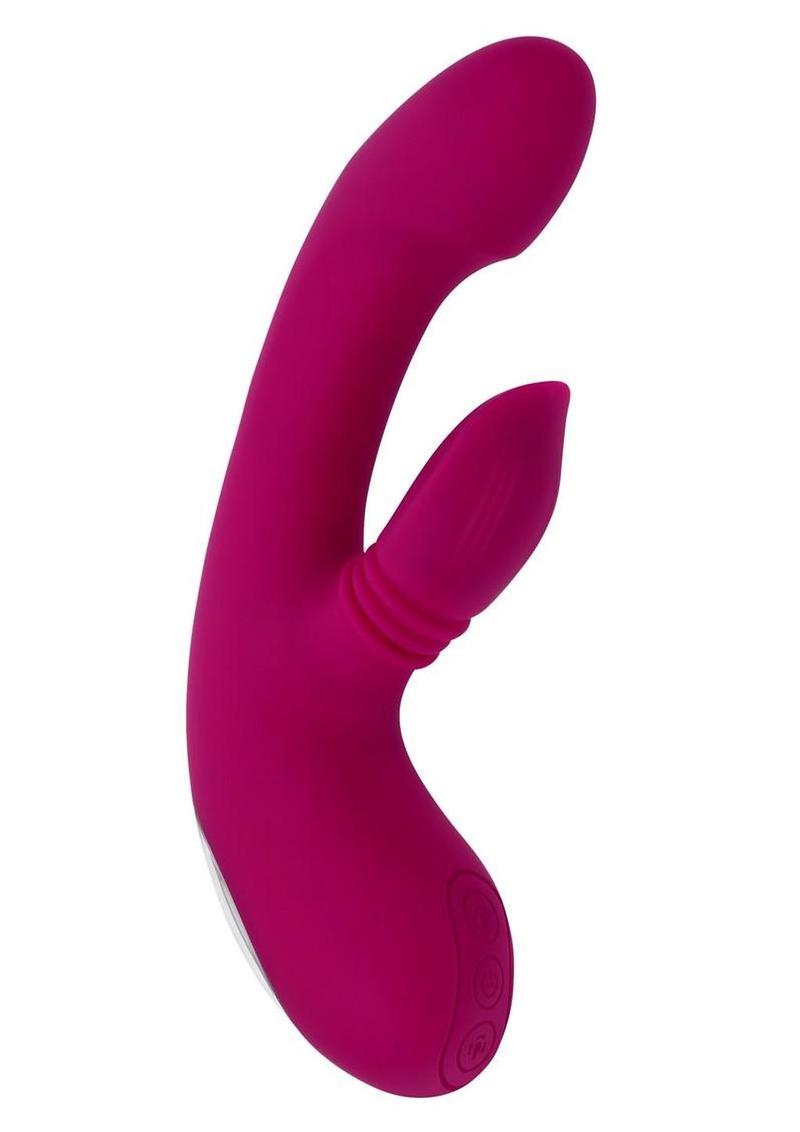 Gentle Persuasion Rechargeable Silicone Vibrator with Clitoral Stimulator