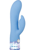 Glitteriffic Rechargeable Silicone Light-Up Vibrator - Aqua/Blue