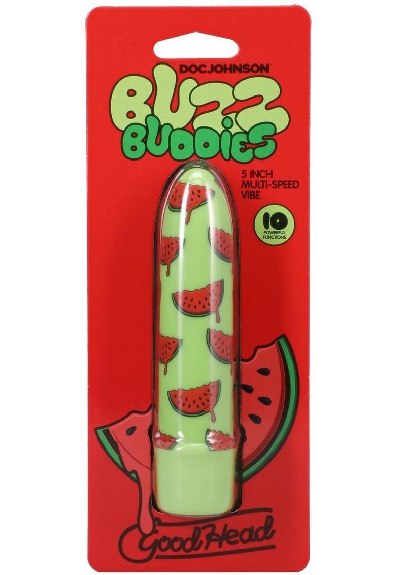 Goodhead Buzz Buddies Watermelon 5in Vibe - Green/Red