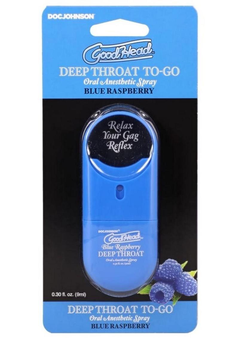 Goodhead Deep Throat To-Go Oral Anesthetic Spray Blue Raspberry - .33oz