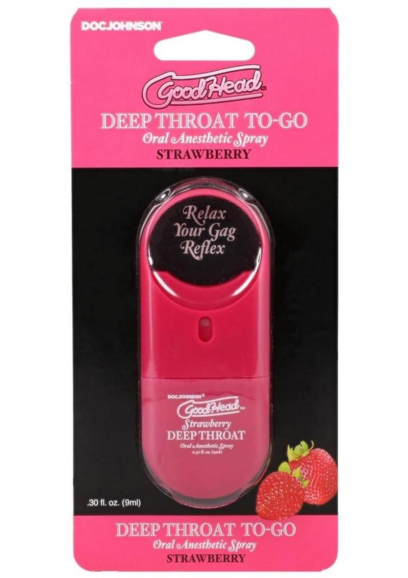 Goodhead Deep Throat To-Go Oral Anesthetic Spray Strawberry - .33oz