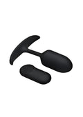 Heavy Hitters Vibrating Weighted Silicone Anal Plug - Black - Medium