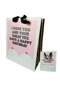 Hope You and Your Great Tits Have A Happy Birthday - Medium - Gift Bag