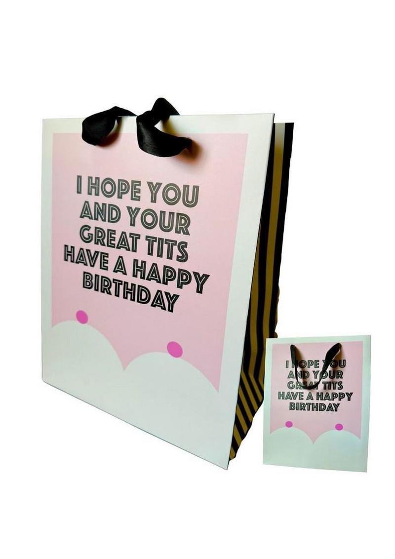 Hope You and Your Great Tits Have A Happy Birthday - Medium - Gift Bag
