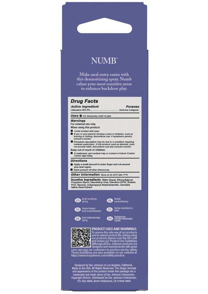 Intimate Enhancements Numb Anal Numbing Spray