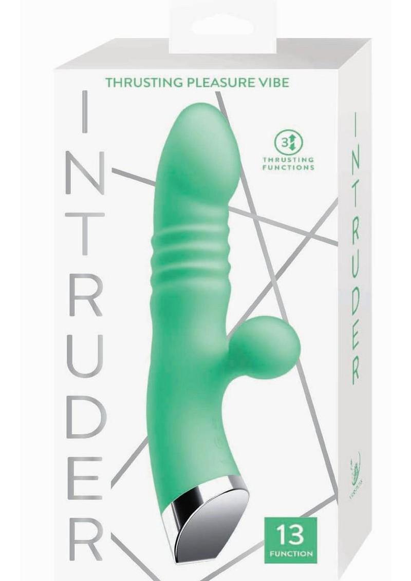 Intruder Thrust Rechargeable Silicone Pleasure Vibrator - Mint