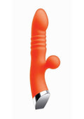 Intruder Thrust Rechargeable Silicone Pleasure Vibrator - Tangerine
