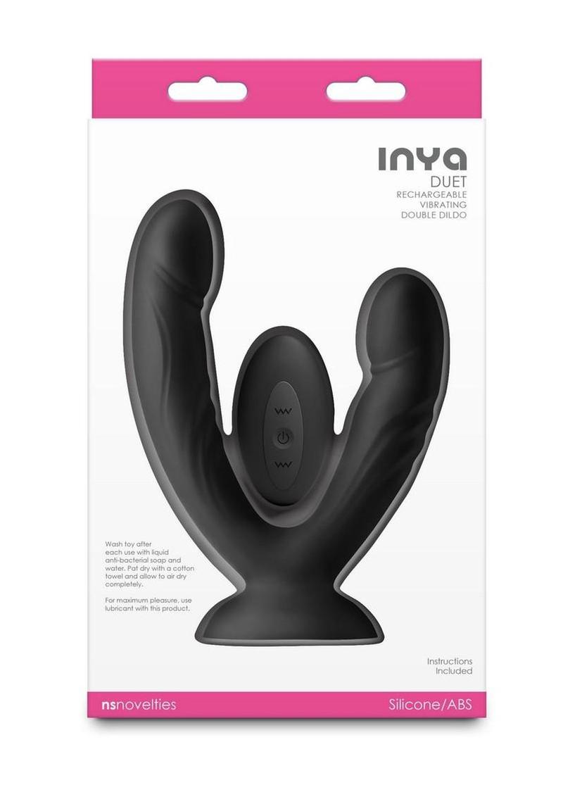 Inya Duet Rechargeable Silicone Vibrating Double Dildo with Remote