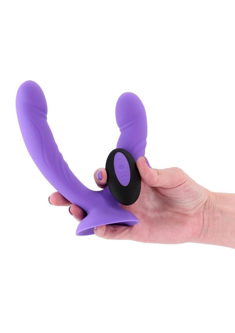 Inya Duet Rechargeable Silicone Vibrating Double Dildo with Remote