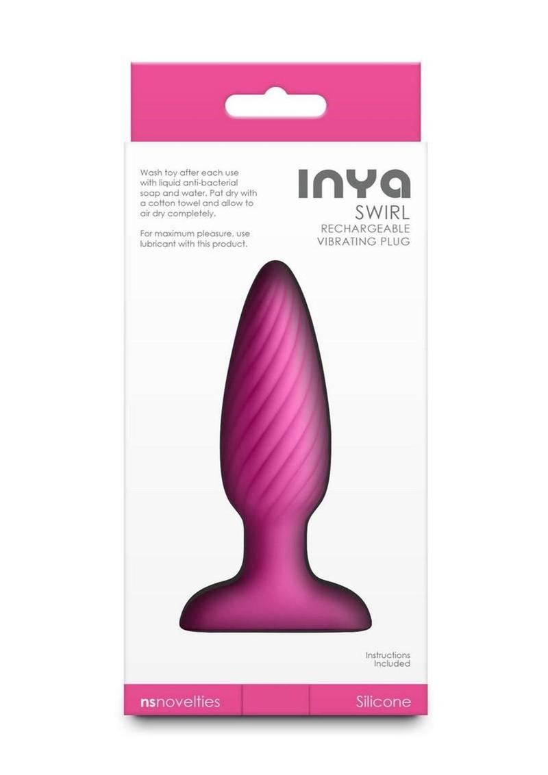 Inya Swirl Rechargeable Silicone Ribbed Anal Plug