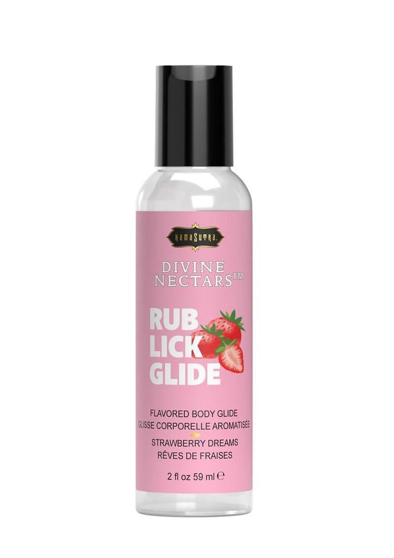 Kama Sutra Divine Nectars Water Based Flavored Body Glide 2oz - Strawberry Dreams