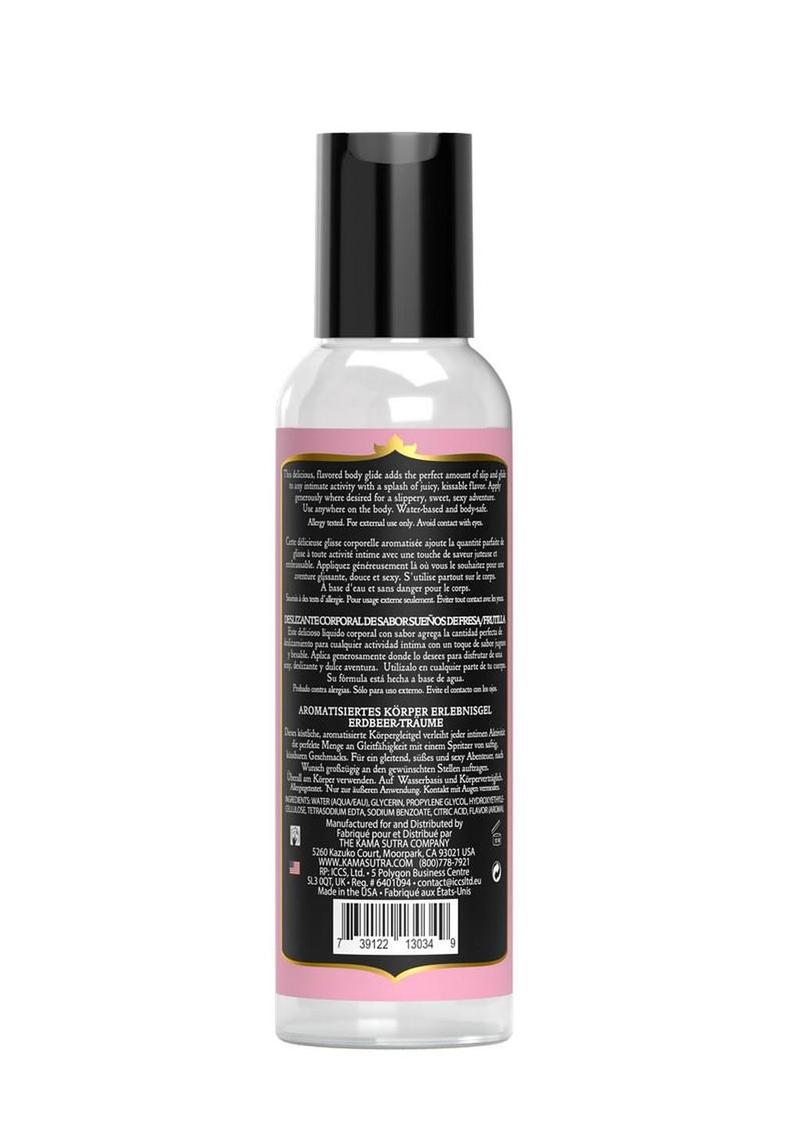 Kama Sutra Divine Nectars Water Based Flavored Body Glide 2oz - Strawberry Dreams