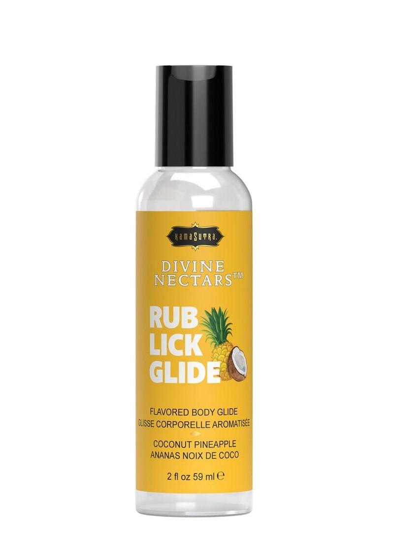 Kama Sutra Divine Nectars Water Based Flavored Body Glide 2oz - Coconut Pineapple