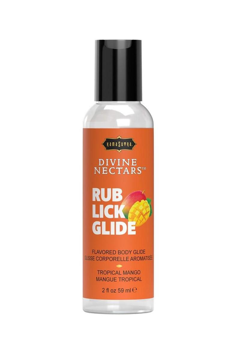 Kama Sutra Divine Nectars Water Based Flavored Body Glide Lubricant 2oz - Tropical Mango