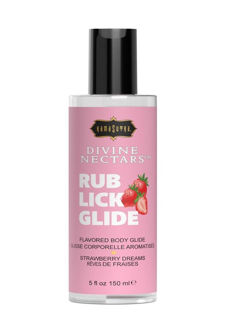 Kama Sutra Divine Nectars Water Based Flavored Body Glide 5oz - Strawberry Dreams