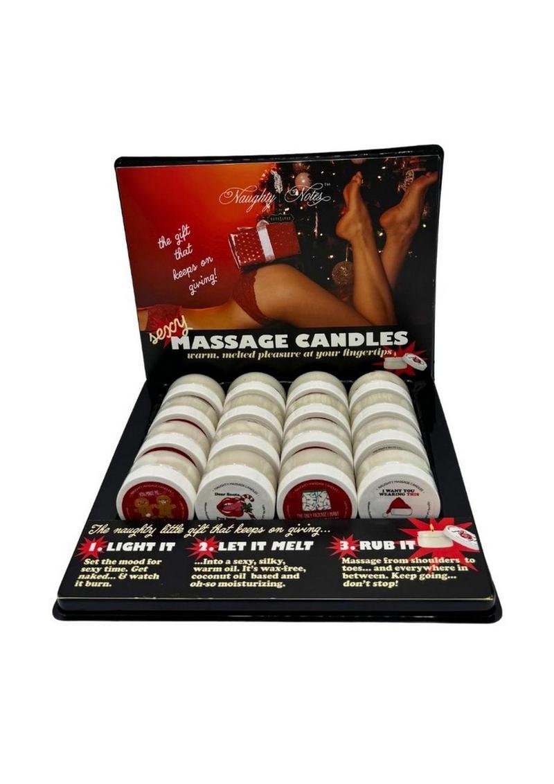 Kama Sutra Holiday Massage Candles Prepack - 16 Per Display/Display