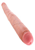 King Cock Tapered Double Dildo - Flesh/Vanilla - 16in