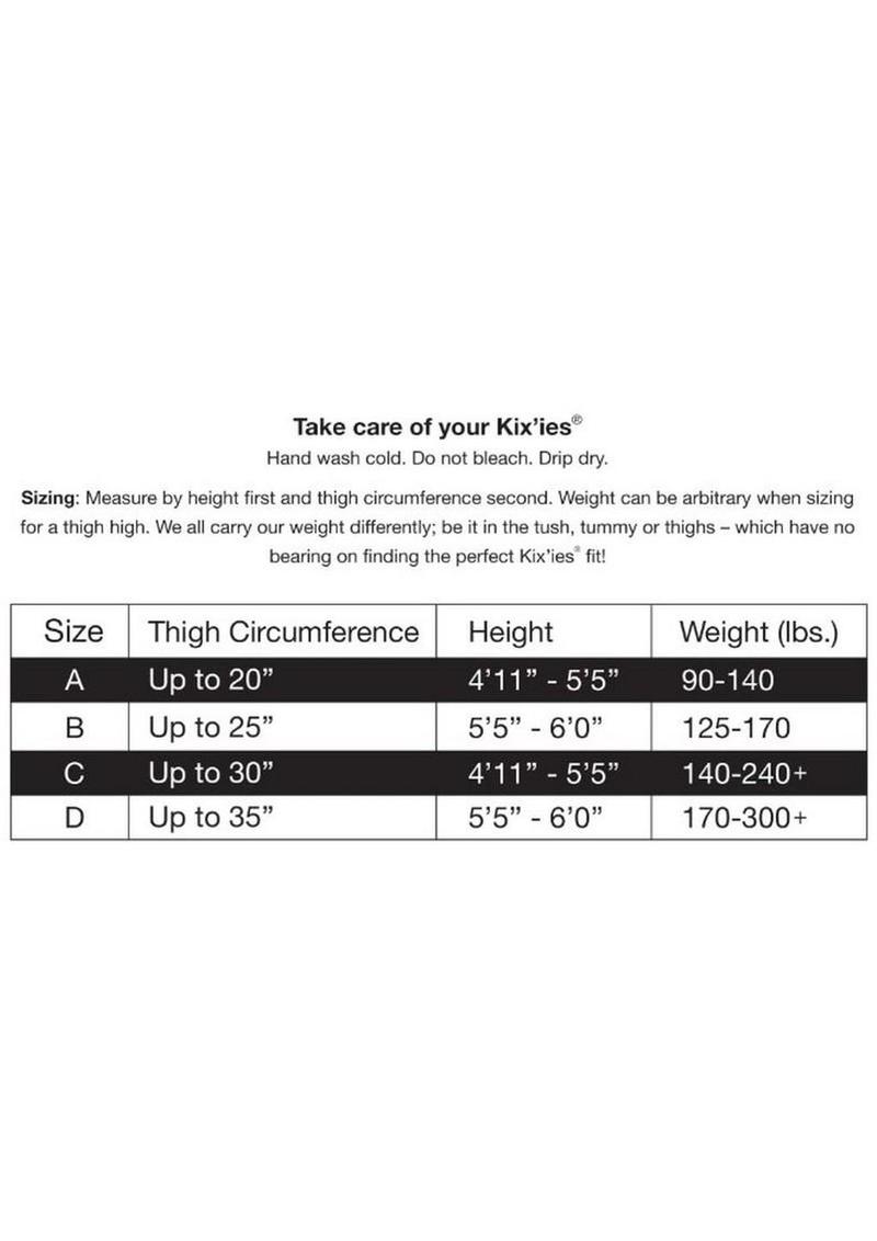 Kixies Anna Sheer Diamond Pattern Thigh Highs - Size B