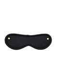 Leather Blindfold with Gold Accessories - Black/Gold