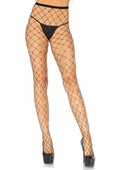 Leg Avenue Indescent Rhinestone Fence Net Tights - Black - One Size