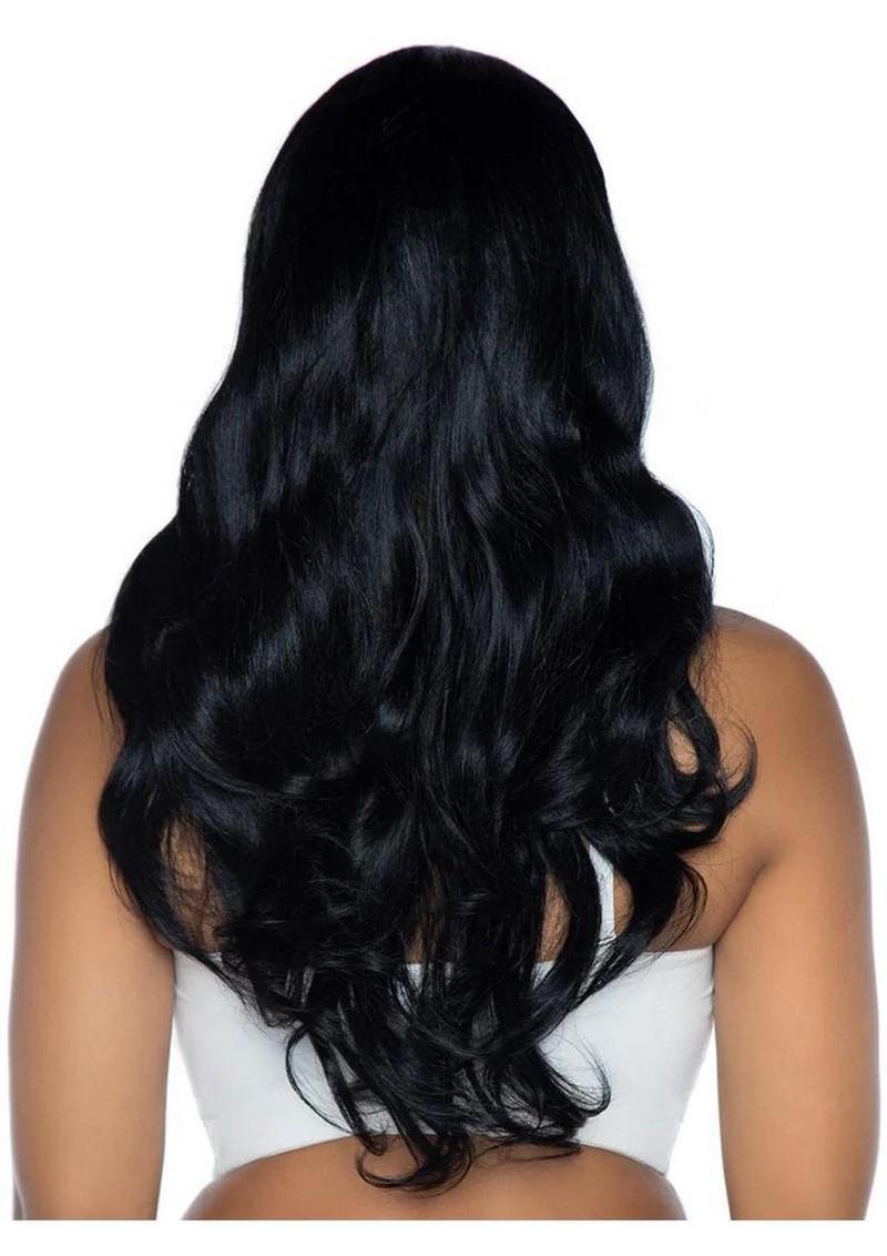 Leg Avenue Long Wavy Wig - Black - 27in