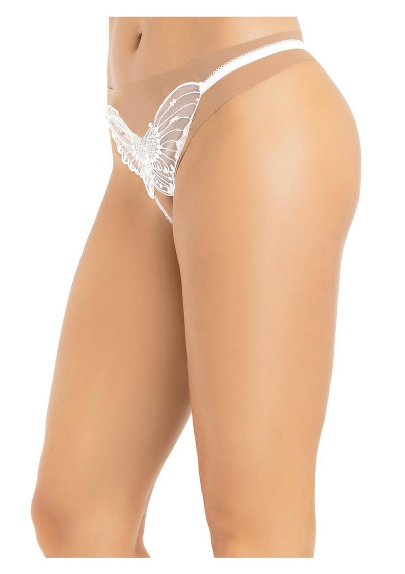 Leg Avenue Butterfly Crotchless with Pearl Sequin Detail