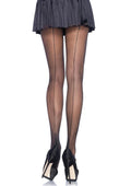 Leg Avenue Spandex Sheer Cuban Heel Backseam Tights - Black - One Size