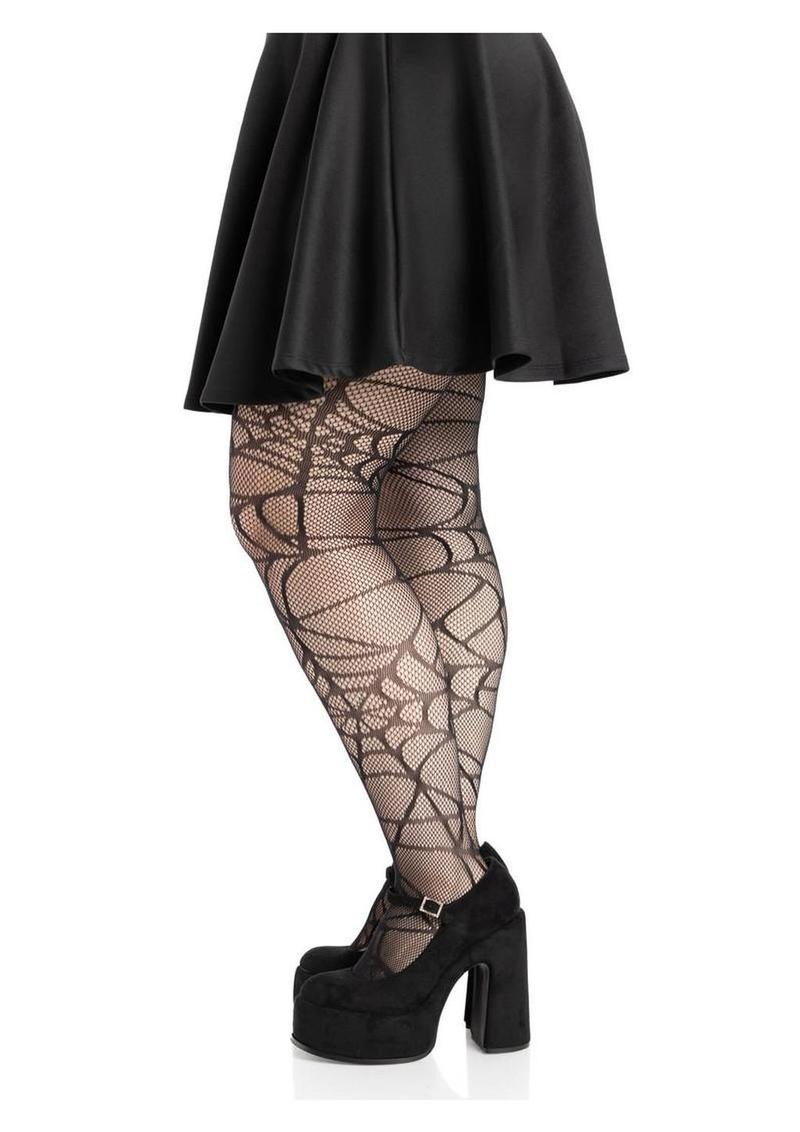 Leg Avenue Spiderweb Net Tights - 1x/2x