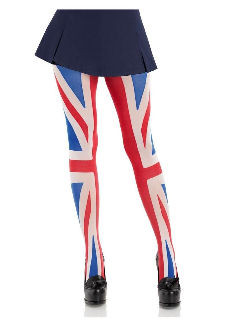 Leg Avenue Union Jack Opaque Tights - Multicolor - One Size