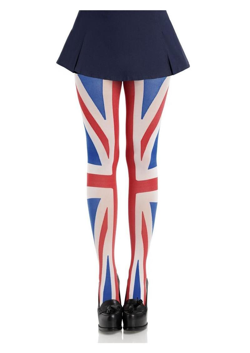Leg Avenue Union Jack Opaque Tights - Multicolor - One Size