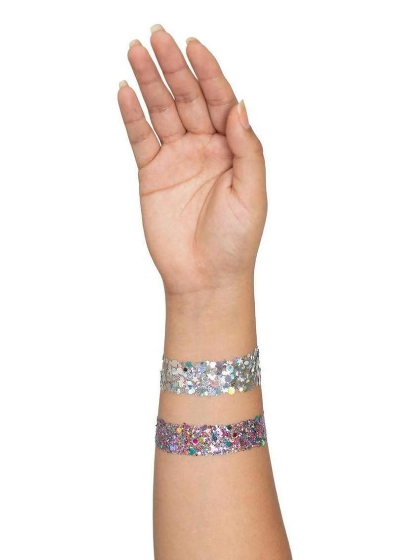 Leg Avenue Vibe Neon Black Light Face Jewels Stickers and Body Glitter (2 Packets
