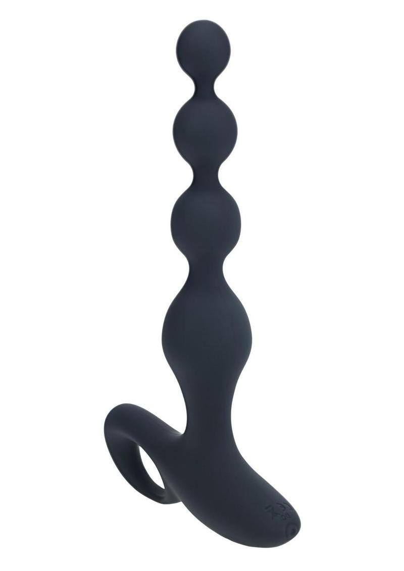 Levelz Beaded Vibrating Silicone Rechargeable Anal Plug with Remote Control