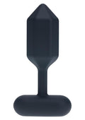 Levelz Hexagonal Vibrating Silicone Rechargeable Anal Plug - Black - Large