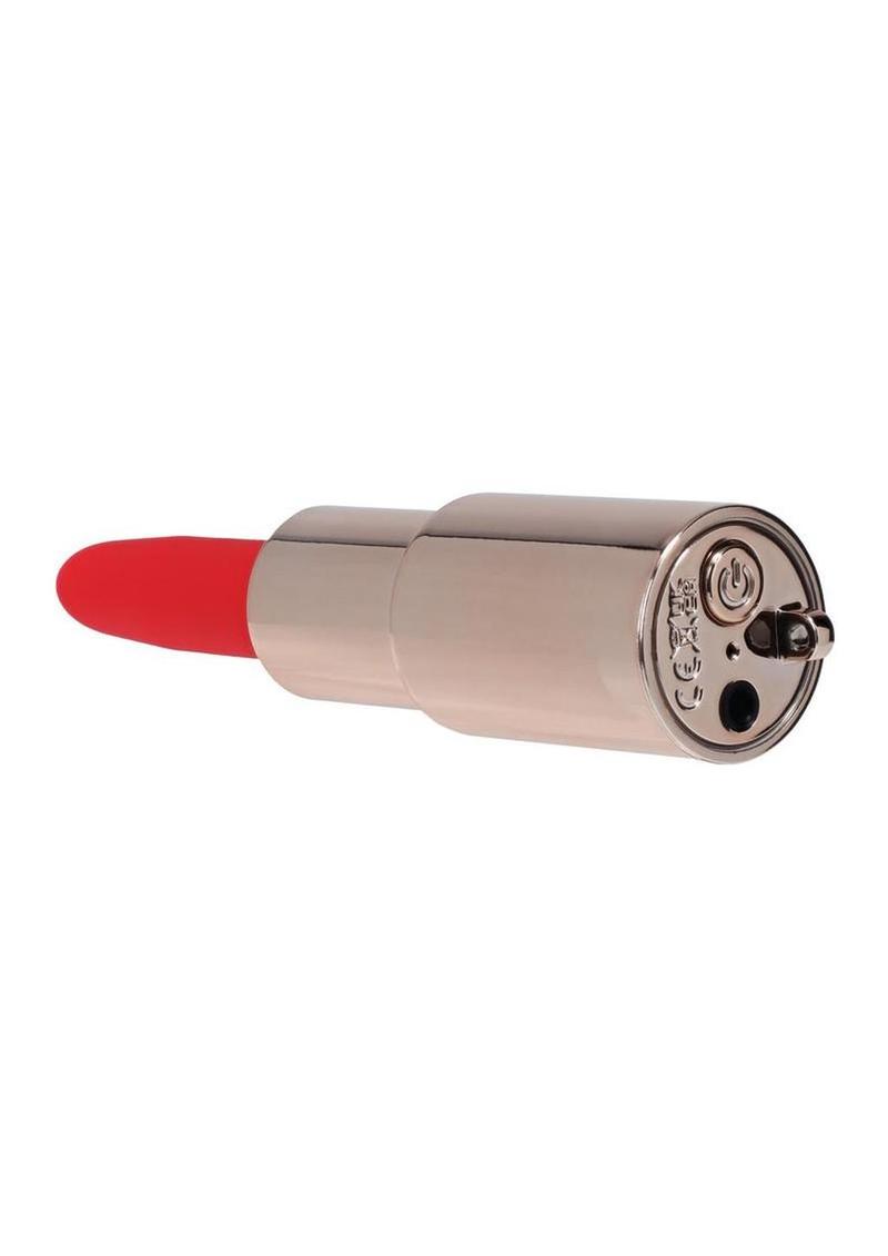 Loveline Candy Lipstick Rechargeable Silicone Vibrator with Interchangeable Heads