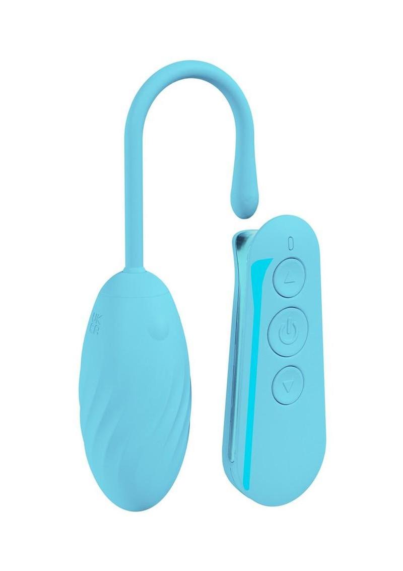 Loveline Felicite 10 Function Silicone Rechargeable Egg Vibe - Blue