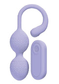 Loveline Pelvifit Beads 10 Function Vibrating Rechargeable Silicone Kegel Vibe with Remote Control - Lavender/Purple