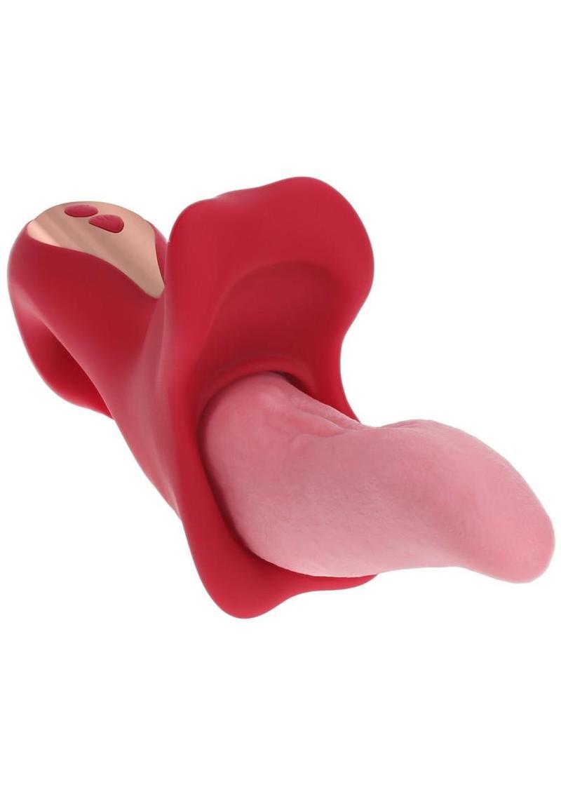 Loveline Spin Rotating Vibrating Tongue Rechargeable Silicone Stimulator