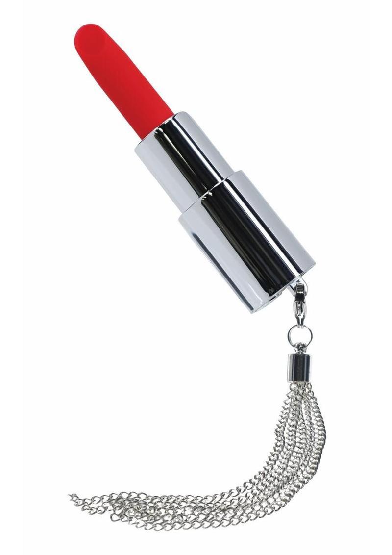 Loveline Tiffany Lipstick Rechargeable Silicone Vibrator with Interchangeable Heads