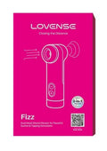 Lovense Fizz Dual-Head Rechargeable Silicone Clitoral Vibrator with Oral-Like Suction and Tapping - Pink/White