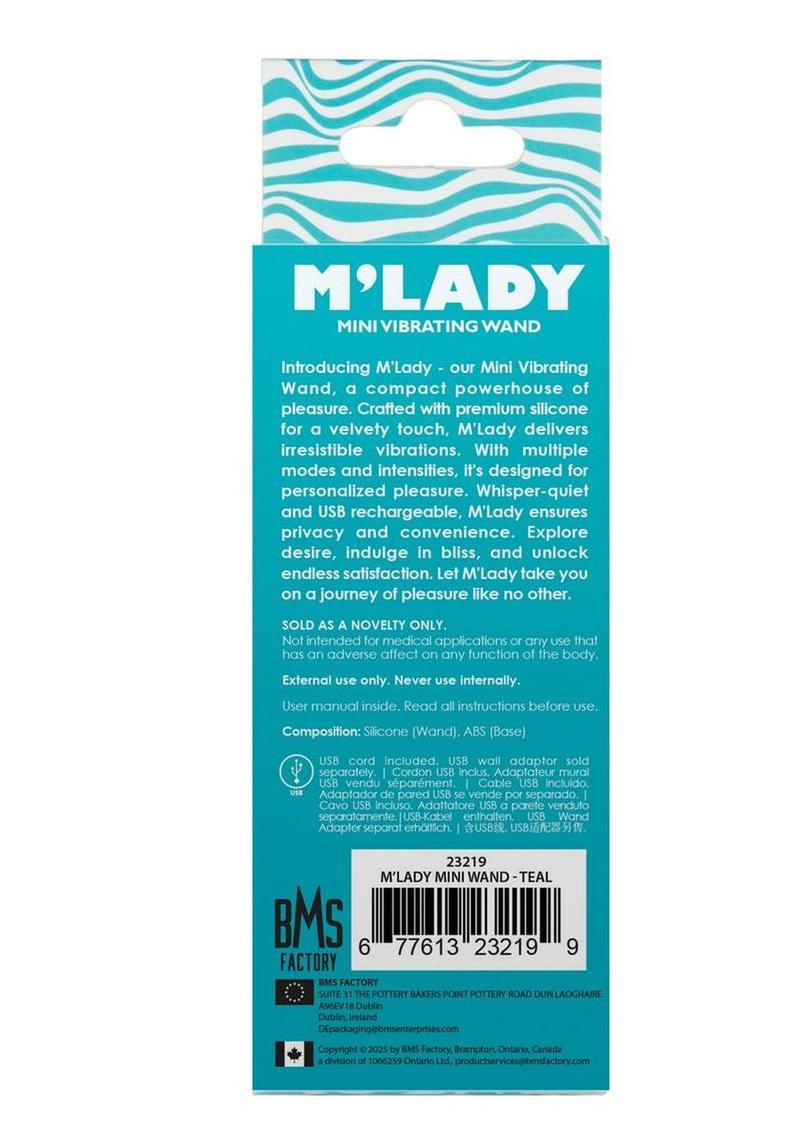 M'lady Rechargeable Silicone Mini Vibrating Wand