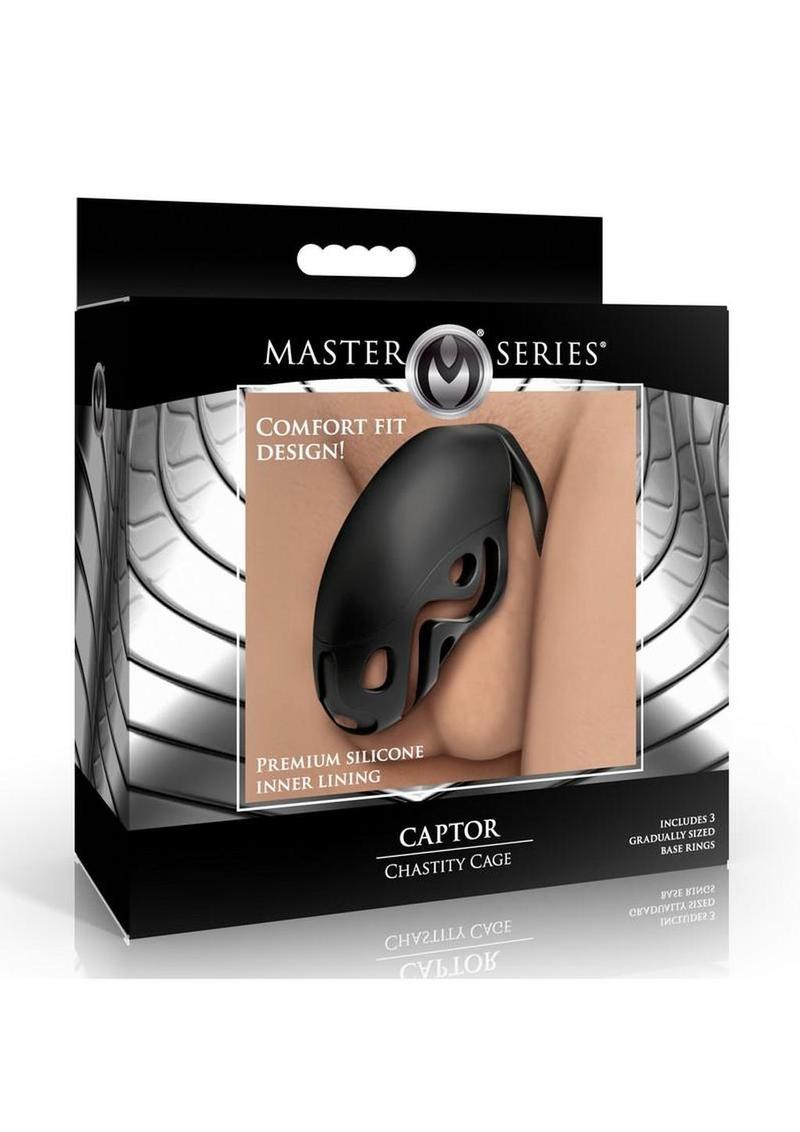 Master Series Captor Chastity Cage - Black