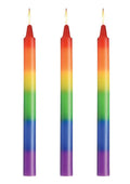 Master Series Pride Candles Rainbow Drip Candle - Multicolor/Rainbow - Set Of 3