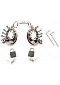 Master Series Scrotum Egg Shells with Spikes Stainless - Metal/Steel