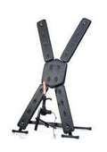 Master Series St. Andrew's Cross with Sex Machine - Black/Vanilla